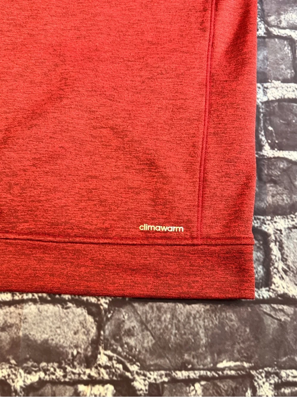 adidas Men's Red Hooded Sweatshirt Pullover